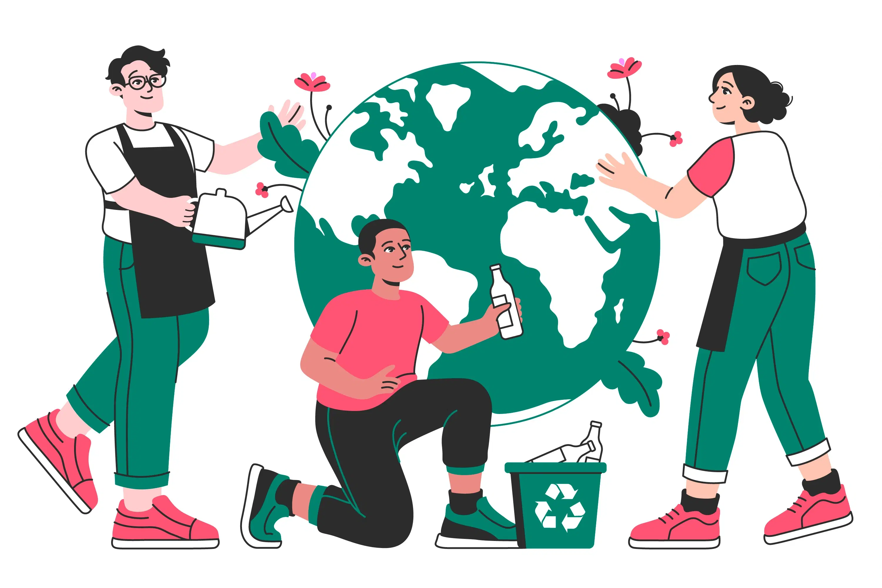 Taking care of the earth concept illustration. Illustration by Freepik.com